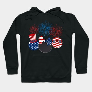 Hockey American Flag Fireworks Hoodie